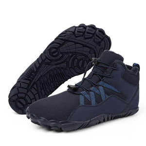 Herren-Fünffinger-Outdoor-Sport-Baumwollschuhe, Unisex, samtwarme Schneestiefel, verschleißfeste Anti-Ski-Bodenstiefel, verdickte Winterschuhe