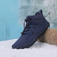 Lade das Bild in den Galerie-Viewer, draussenfeet winter barfussschuhe schneestiefel 31461 dunkelblau
