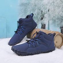 Lade das Bild in den Galerie-Viewer, draussenfeet winter barfussschuhe schneestiefel 31461 dunkelblau
