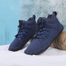 Lade das Bild in den Galerie-Viewer, draussenfeet winter barfussschuhe schneestiefel 31461 dunkelblau
