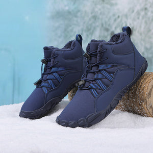 draussenfeet winter barfussschuhe schneestiefel 31461 dunkelblau