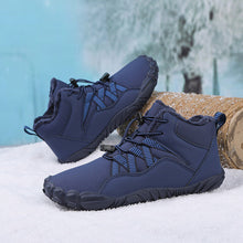 Lade das Bild in den Galerie-Viewer, draussenfeet winter barfussschuhe schneestiefel 31461 dunkelblau
