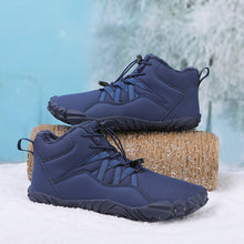 Lade das Bild in den Galerie-Viewer, draussenfeet winter barfussschuhe schneestiefel 31461 dunkelblau
