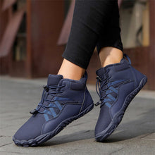 Lade das Bild in den Galerie-Viewer, draussenfeet winter barfussschuhe schneestiefel 31461 dunkelblau
