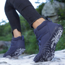 Lade das Bild in den Galerie-Viewer, draussenfeet winter barfussschuhe schneestiefel 31461 dunkelblau
