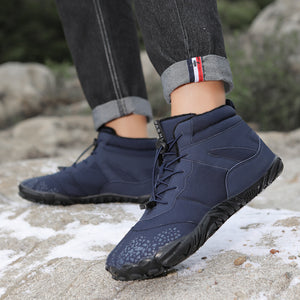 draussenfeet winter barfussschuhe schneestiefel 31462 blau
