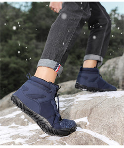 draussenfeet winter barfussschuhe schneestiefel 31462 blau