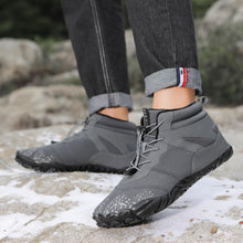 Cargar imagen en el visor de la galería, Zapatos descalzos para hombres de invierno para mujeres impermeables zapatos de trail para el sendero calientes raquetas de nieve alimentadas con neta al aire libre Bedera de invierno (unisex)
