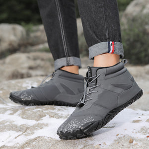 draussenfeet winter barfussschuhe schneestiefel 31462 hellgrau