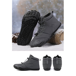 draussenfeet winter barfussschuhe schneestiefel 31462 hellgrau