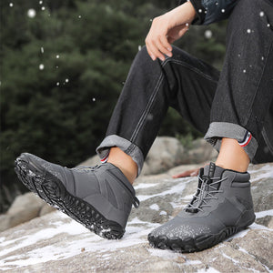 draussenfeet winter barfussschuhe schneestiefel 31462 hellgrau