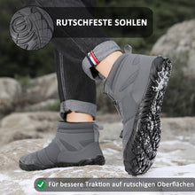 Cargar imagen en el visor de la galería, Zapatos descalzos para hombres de invierno para mujeres impermeables zapatos de trail para el sendero calientes raquetas de nieve alimentadas con neta al aire libre Bedera de invierno (unisex)

