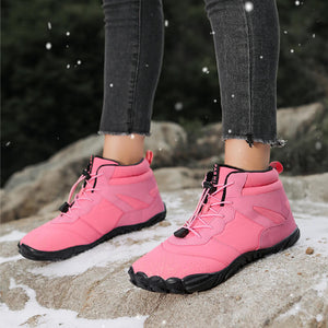Zapatos descalzos para hombres de invierno para mujeres impermeables zapatos de trail para el sendero calientes raquetas de nieve alimentadas con neta al aire libre Bedera de invierno (unisex)