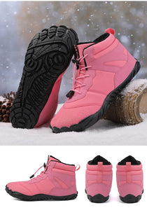 draussenfeet winter barfussschuhe schneestiefel 31462 rosa