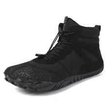 Cargar imagen en el visor de la galería, Zapatos descalzos para hombres de invierno para mujeres impermeables zapatos de trail para el sendero calientes raquetas de nieve alimentadas con neta al aire libre Bedera de invierno (unisex)
