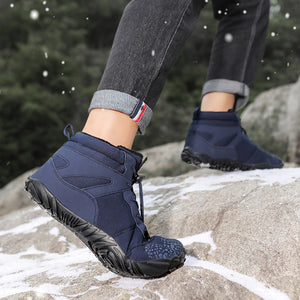 draussenfeet winter barfussschuhe schneestiefel 31463 blau