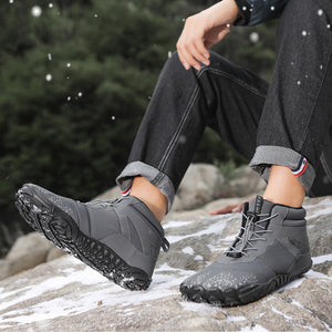 draussenfeet winter barfussschuhe schneestiefel 31463 hellgrau