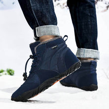 Lade das Bild in den Galerie-Viewer, Herren Outdoor High-Top Baumwollschuhe, Unisex Barfußschuhe Arbeitsschuhe, Schneestiefel, warm, plus samtverdickte Mittelrohr-Wander-Winterschuhe
