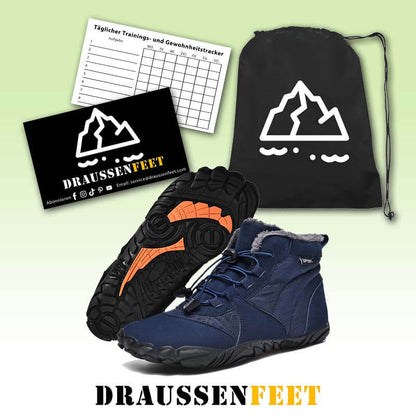 Herren Outdoor High-Top Baumwollschuhe, Unisex Barfußschuhe Arbeitsschuhe, Schneestiefel, warm, plus samtverdickte Mittelrohr-Wander-Winterschuhe