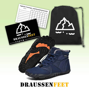 Herren Outdoor High-Top Baumwollschuhe, Unisex Barfußschuhe Arbeitsschuhe, Schneestiefel, warm, plus samtverdickte Mittelrohr-Wander-Winterschuhe