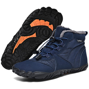 draussenfeet winter barfussschuhe schneestiefel 31464 blau