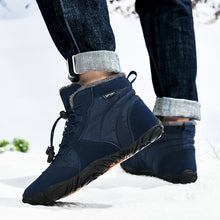 Lade das Bild in den Galerie-Viewer, draussenfeet winter barfussschuhe schneestiefel 31464 blau
