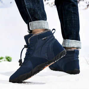 draussenfeet winter barfussschuhe schneestiefel 31464 blau