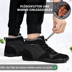 Herren Outdoor High-Top Baumwollschuhe, Unisex Barfußschuhe Arbeitsschuhe, Schneestiefel, warm, plus samtverdickte Mittelrohr-Wander-Winterschuhe
