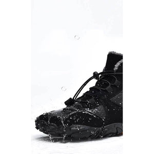 Herren Outdoor High-Top Baumwollschuhe, Unisex Barfußschuhe Arbeitsschuhe, Schneestiefel, warm, plus samtverdickte Mittelrohr-Wander-Winterschuhe