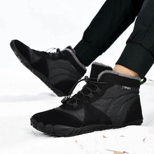Lade das Bild in den Galerie-Viewer, Herren Outdoor High-Top Baumwollschuhe, Unisex Barfußschuhe Arbeitsschuhe, Schneestiefel, warm, plus samtverdickte Mittelrohr-Wander-Winterschuhe
