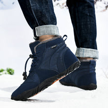 Lade das Bild in den Galerie-Viewer, draussenfeet winter barfussschuhe schneestiefel 31465 blau
