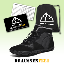 Lade das Bild in den Galerie-Viewer, draussenfeet winter barfussschuhe schneestiefel 31465 schwarz
