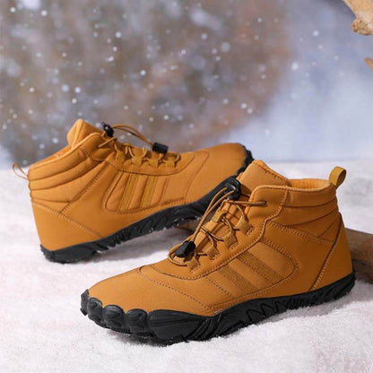 Herren Barfußschuhe Winter Wasserdicht Trailrunning Schuhe Warm Gefüttert Winterschuhe Unisex Outdoor Schneestiefel Rutschfeste Winterstiefel
