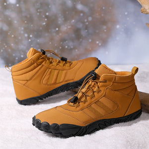 draussenfeet winter barfussschuhe schneestiefel 31466 gelb