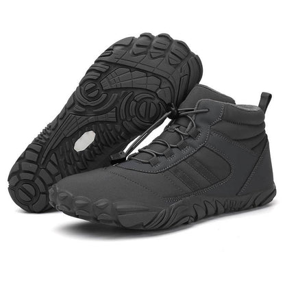 Herren Barfußschuhe Winter Wasserdicht Trailrunning Schuhe Warm Gefüttert Winterschuhe Unisex Outdoor Schneestiefel Rutschfeste Winterstiefel