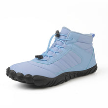 Lade das Bild in den Galerie-Viewer, draussenfeet winter barfussschuhe schneestiefel 31466 hellblau

