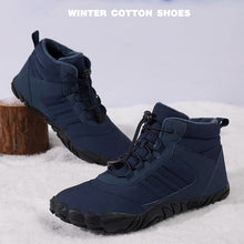 Lade das Bild in den Galerie-Viewer, draussenfeet winter barfussschuhe schneestiefel 31467 blau

