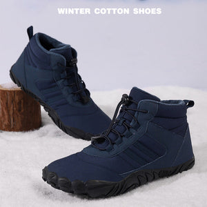 draussenfeet winter barfussschuhe schneestiefel 31467 blau