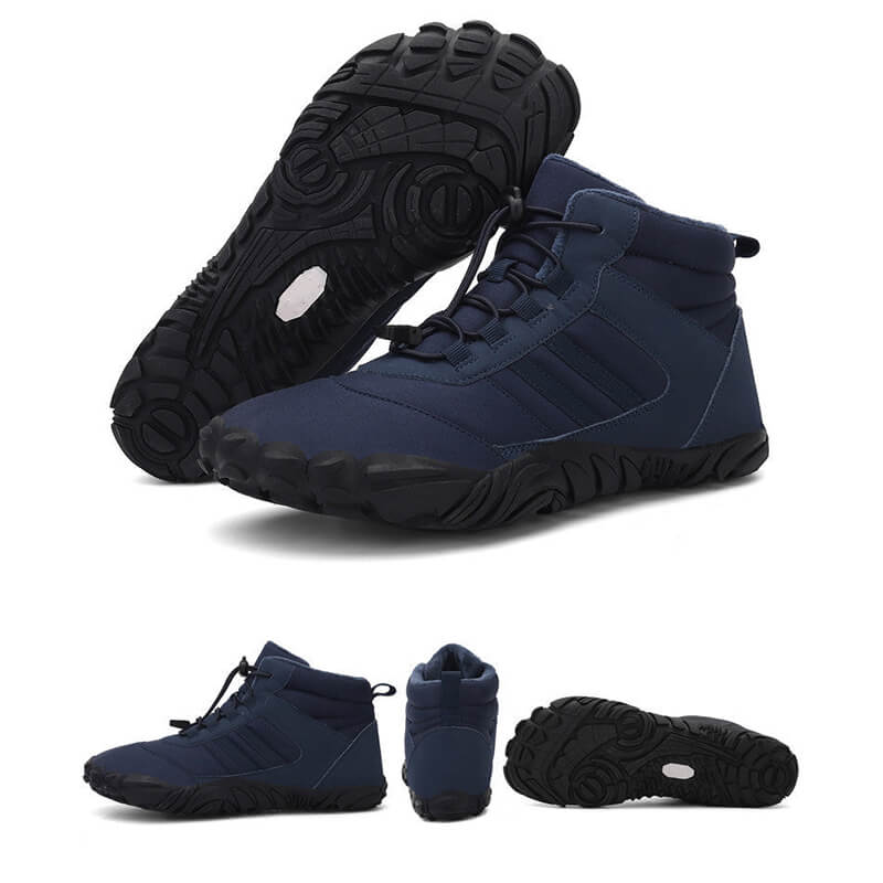 Women's barefoot shoes winter waterproof trail running shoes warm lined winter shoes unisex outdoor snow boots slipproof winter boots
