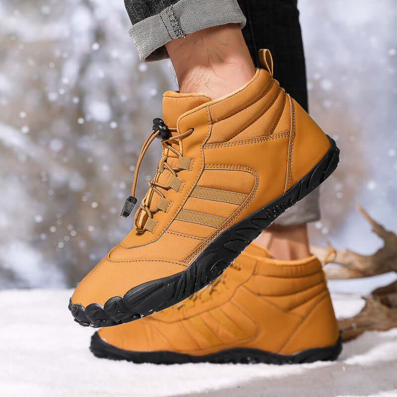 Women's barefoot shoes winter waterproof trail running shoes warm lined winter shoes unisex outdoor snow boots slipproof winter boots