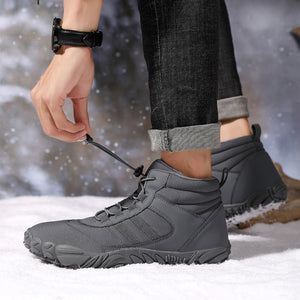 draussenfeet winter barfussschuhe schneestiefel 31467 grau