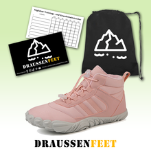 Lade das Bild in den Galerie-Viewer, draussenfeet winter barfussschuhe schneestiefel 31467 rosa

