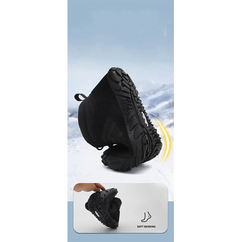 Women's barefoot shoes winter waterproof trail running shoes warm lined winter shoes unisex outdoor snow boots slipproof winter boots