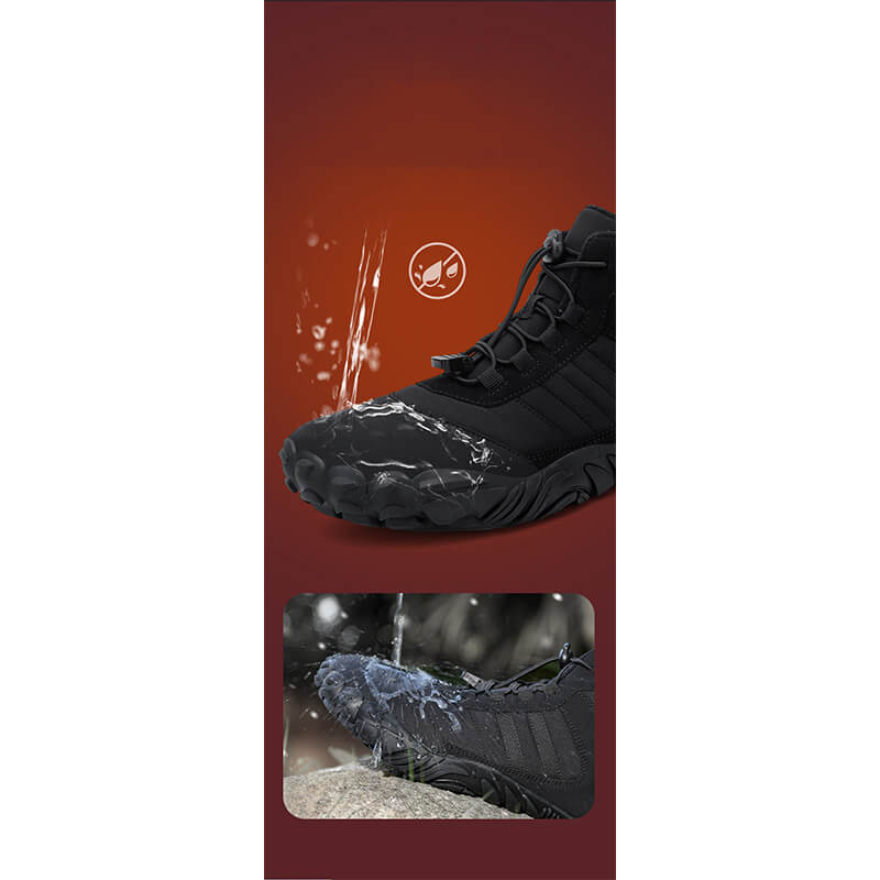 Women's barefoot shoes winter waterproof trail running shoes warm lined winter shoes unisex outdoor snow boots slipproof winter boots