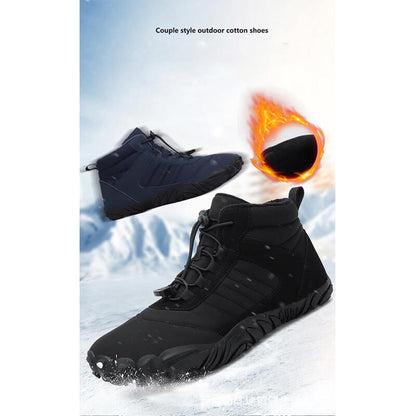 Women's barefoot shoes winter waterproof trail running shoes warm lined winter shoes unisex outdoor snow boots slipproof winter boots