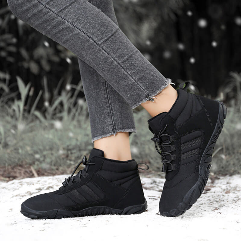 Women's barefoot shoes winter waterproof trail running shoes warm lined winter shoes unisex outdoor snow boots slipproof winter boots