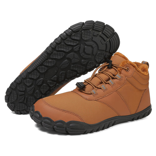 draussenfeet winter barfussschuhe schneestiefel 31489 braun