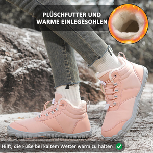 draussenfeet winter barfussschuhe schneestiefel 31489 rosa