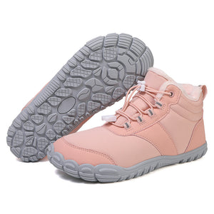 draussenfeet winter barfussschuhe schneestiefel 31489 rosa