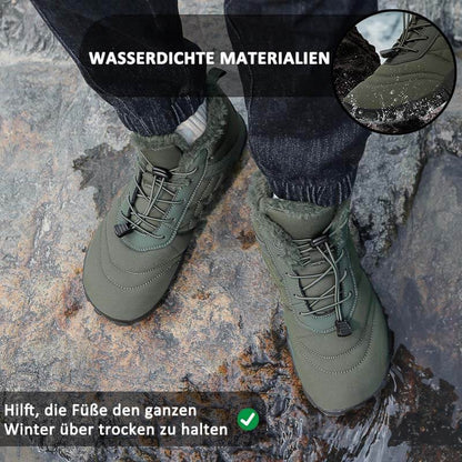 Warme Mittelhohe Verschleißfeste Wanderstiefel Rutschfester & Wasserdichter Barfußschuh für den Winter (Unisex)